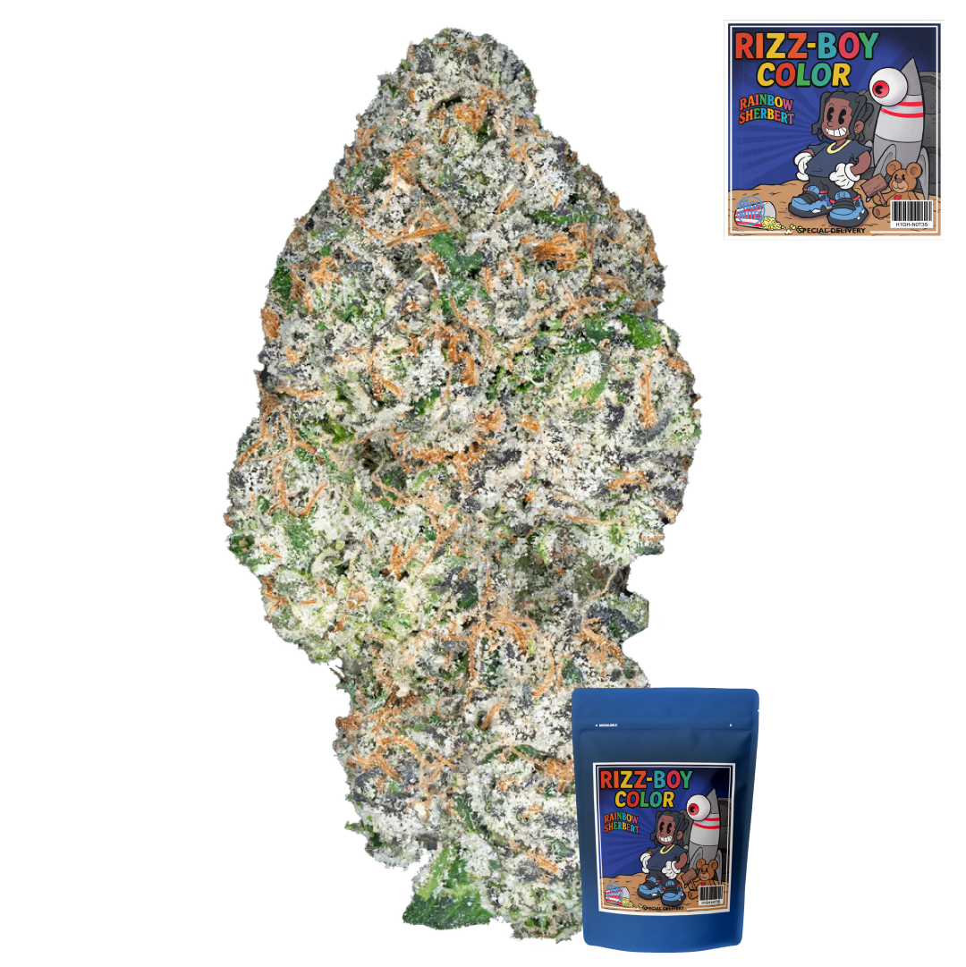 Rizz Boy Color Rainbow Sherbert - THCa Flower